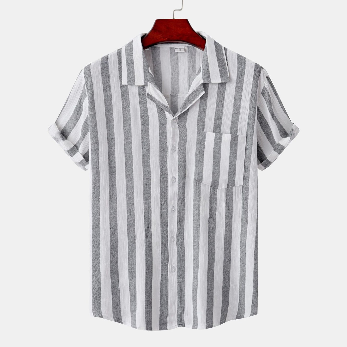 Men's striped short sleeved shirt